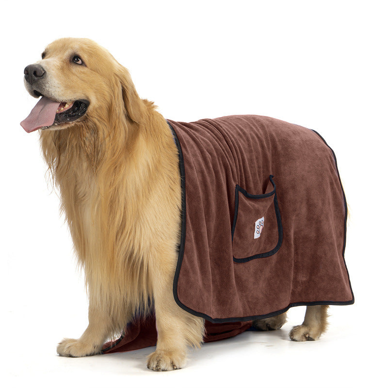 Pet towel dog bath towel super absorbent quick-drying pocket glove cleaning products